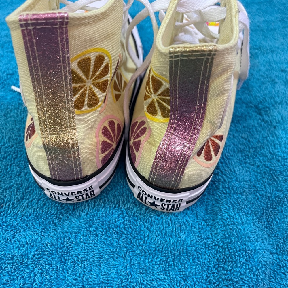 Converse Kids Yellow High-Top Sneakers - Picture 3 of 8
